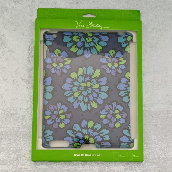 🌼 Vera Bradley Indigo Pop Floral Snap-On Case for Ipad NIB - Picture 2 of 4